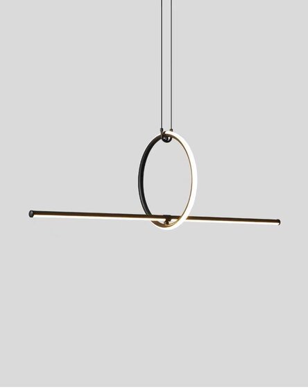 Modern minimalist LED round Nordic restaurant line light