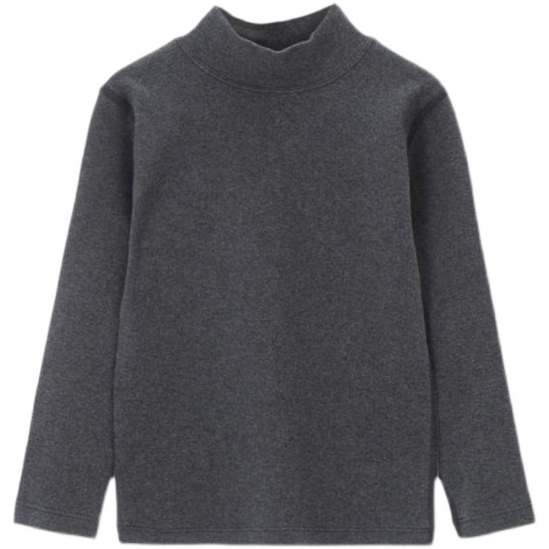 儿童半高领打底衫男女童中大童加厚棉保暖上衣宝宝圆领纯白黑色T,淘宝优惠券,粉丝福利购,淘宝优惠卷