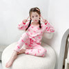 Children's pure cotton round neck boneless underwear set autumn and winter