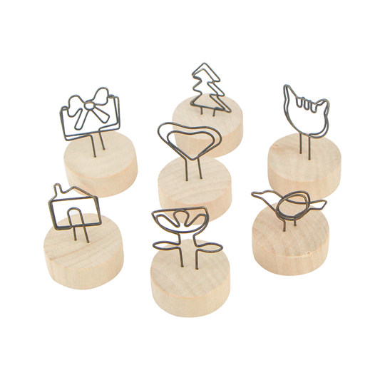 Retro log vertical simple message home note holder