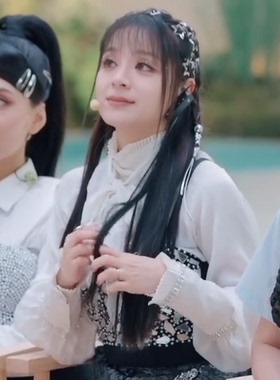 美伊礼芽同款发饰银色星星发夹卡