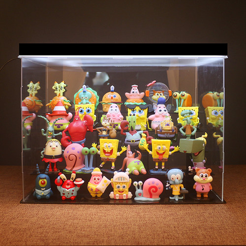 卡通 海绵宝宝盲盒手办公仔 蟹老板 派大星章鱼哥之家菠萝屋玩具 - 图3