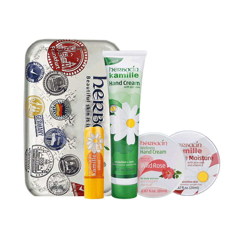 新年礼物德国小甘菊润肤套装护手霜 herbacin化妆品护手霜
