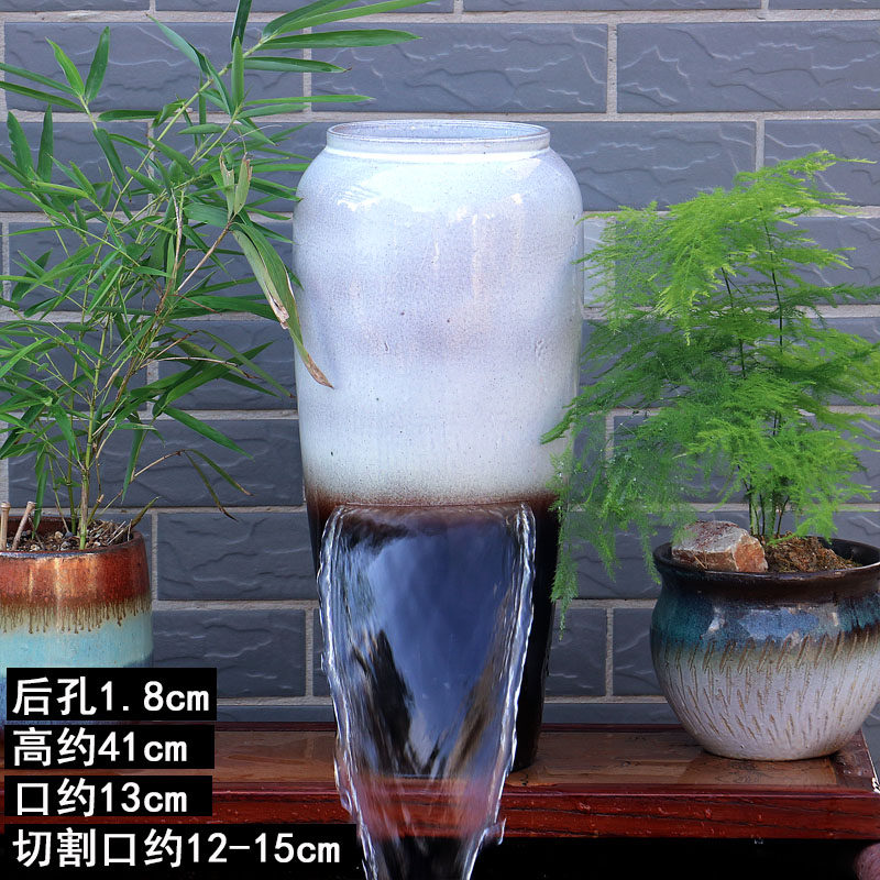 流水摆件瀑布生态养鱼循环复古陶瓷花园造景庭院景观过滤冲氧陶罐,淘宝优惠券,粉丝福利购,淘宝优惠卷