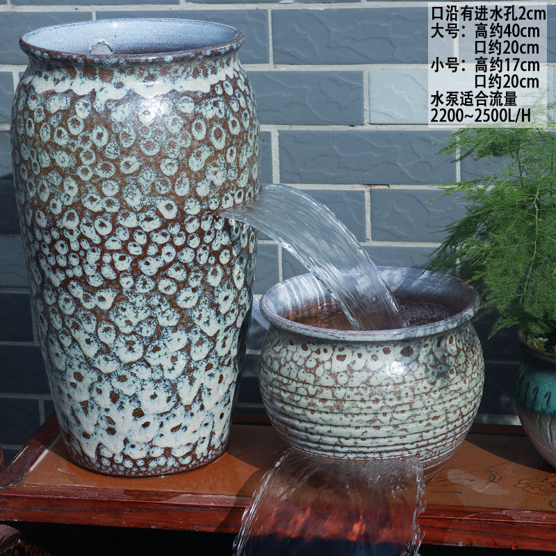 创意瀑布罐切割陶瓷过滤流水增氧造景循环养鱼流水缸鱼池流水罐大,淘宝优惠券,粉丝福利购,淘宝优惠卷