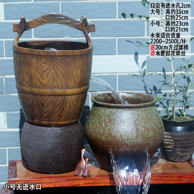 切割流水养鱼循环增氧古法流水罐大号叠水瀑布过滤生态造景老式罐,淘宝优惠券,粉丝福利购,淘宝优惠卷