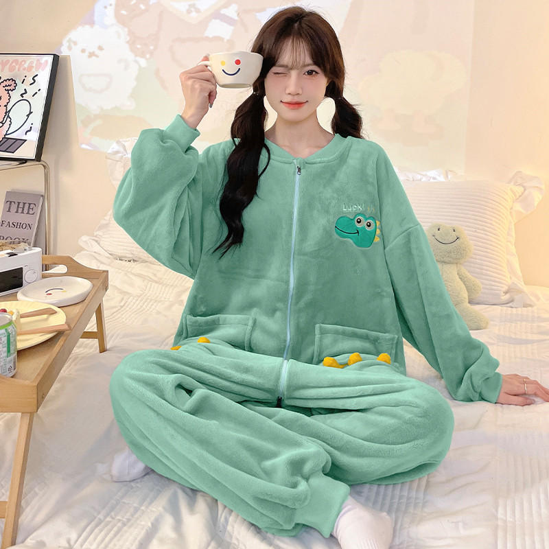 卡皮巴拉连体睡衣女中大童秋冬季法兰绒加绒加厚珊瑚绒卡通家居服,淘宝优惠券,粉丝福利购,淘宝优惠卷