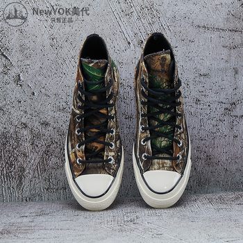 Converse 1970S Samsung logo tie-dye leaf fallen leaf print ເກີບຜ້າໃບກະໂປງສູງຂອງຜູ້ຊາຍແລະຜູ້ຍິງ 168558C