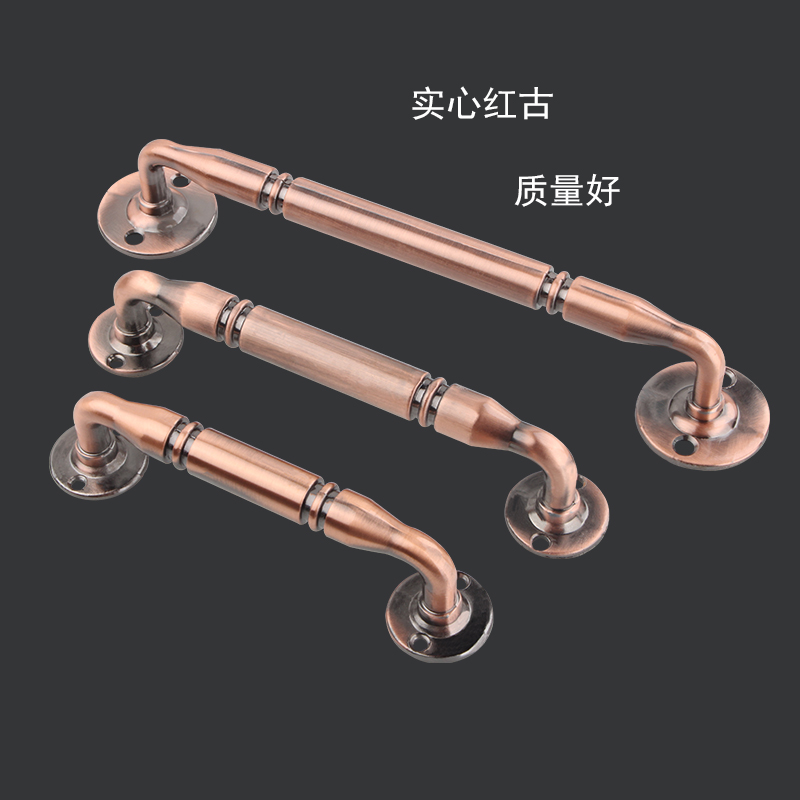 老式大门拉手柜门明装把手手柄锌合金不锈钢门防盗门铁门上扶手 - 图1