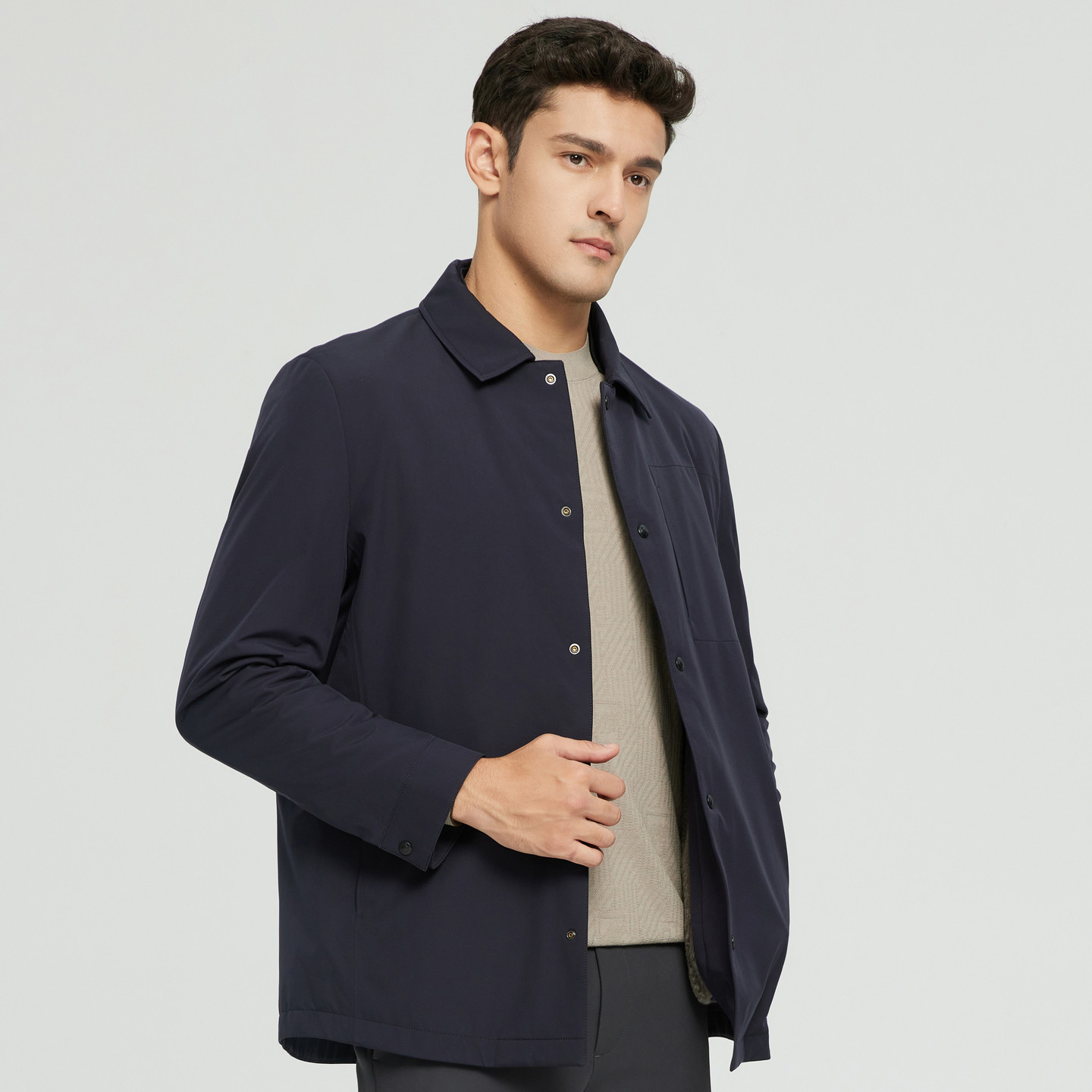 MENHARDUM/蔓哈顿冬季新品商务男装翻领单排扣兔毛皮内胆尼克服,淘宝优惠券,粉丝福利购,淘宝优惠卷