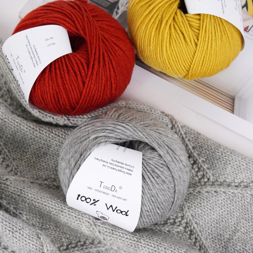 100%羊毛线中粗毛线手工编织毛衣线宝宝线钩帽子披肩纯羊毛围巾线 - 图3