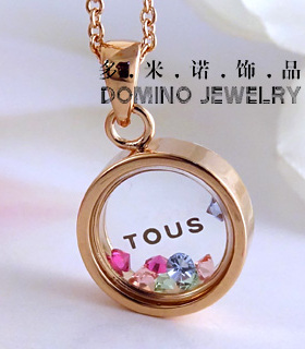 镀金韩版饰品淑女风水晶圆圈项链