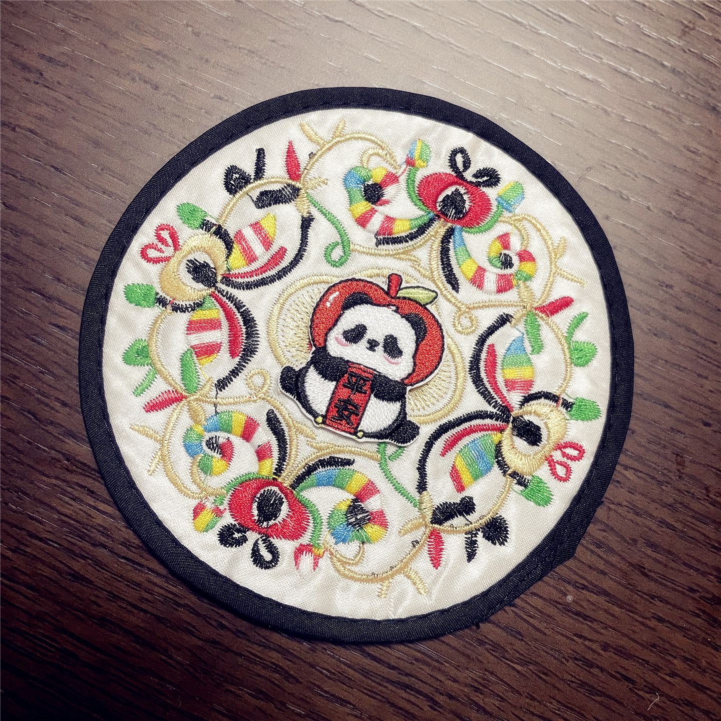 国潮熊猫杯垫刺绣布艺隔热垫家用防滑垫子送老外朋友节日礼物礼盒,淘宝优惠券,粉丝福利购,淘宝优惠卷