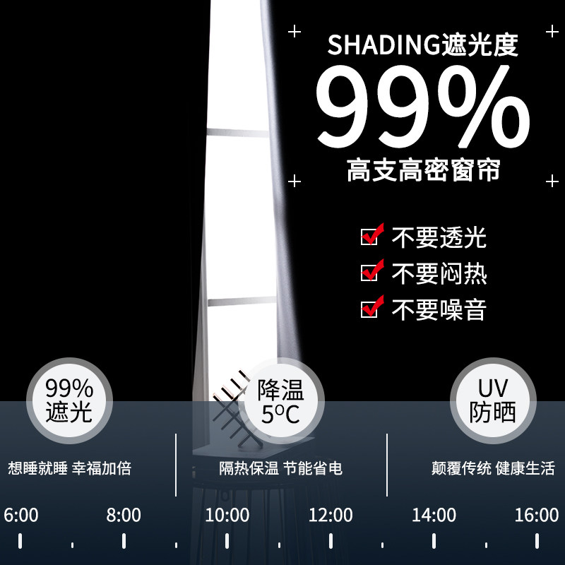 全遮光卧室避光2021年新款遮阳布 欧德罗定制窗帘