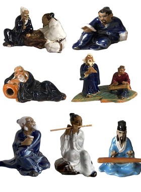 盆景摆件假山陶瓷小牧童