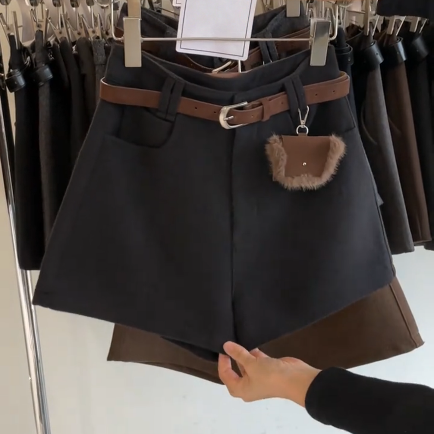 复古咖色短裤女大码胖mm2025秋冬新款显瘦辣妹外穿高腰靴裤休闲裤,淘宝优惠券,粉丝福利购,淘宝优惠卷