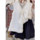 Plus size ໄຂມັນ mm ຮູບແບບຫວານເກົາຫຼີ ຫຼຸດຜ່ອນເຊື້ອລາ V-neck tie sleeveless shirt women's summer all-match niche tops
