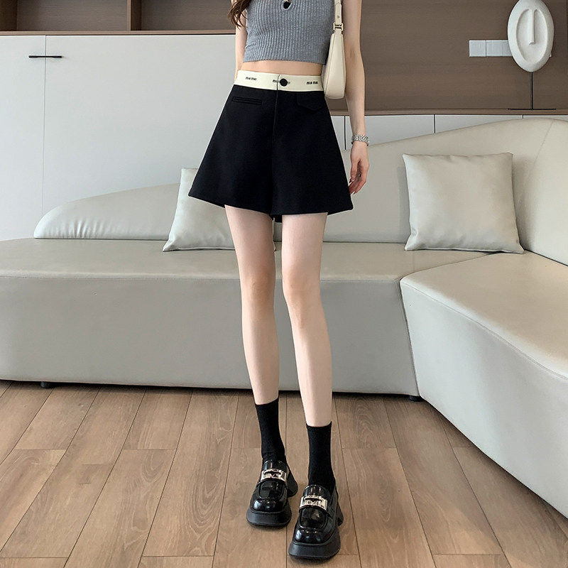 小个子高腰短裤女春季薄款2026年新款显瘦休闲a字黑色三分阔腿裤,淘宝优惠券,粉丝福利购,淘宝优惠卷