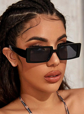 新说唱范丞丞同款墨镜方形大脸显瘦太眼镜黑色嘻哈韩国高级感街拍