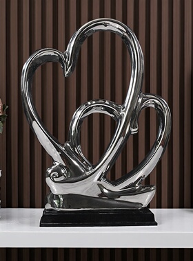 简约现代电镀银色软装雕塑摆件