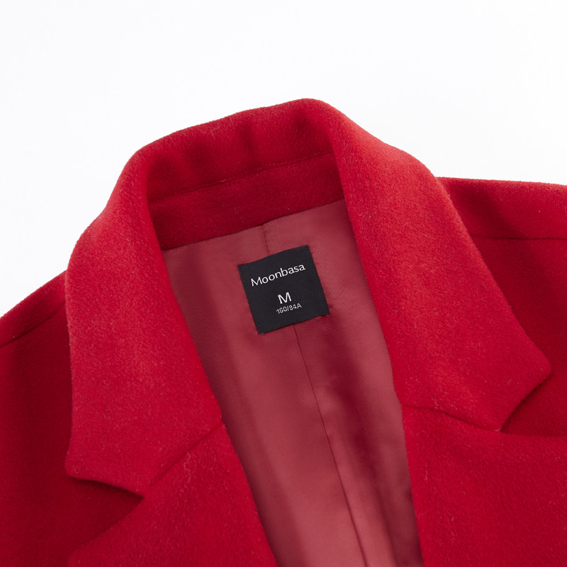 moonbasa /梦芭莎知性简约羊毛大衣 梦芭莎毛呢外套