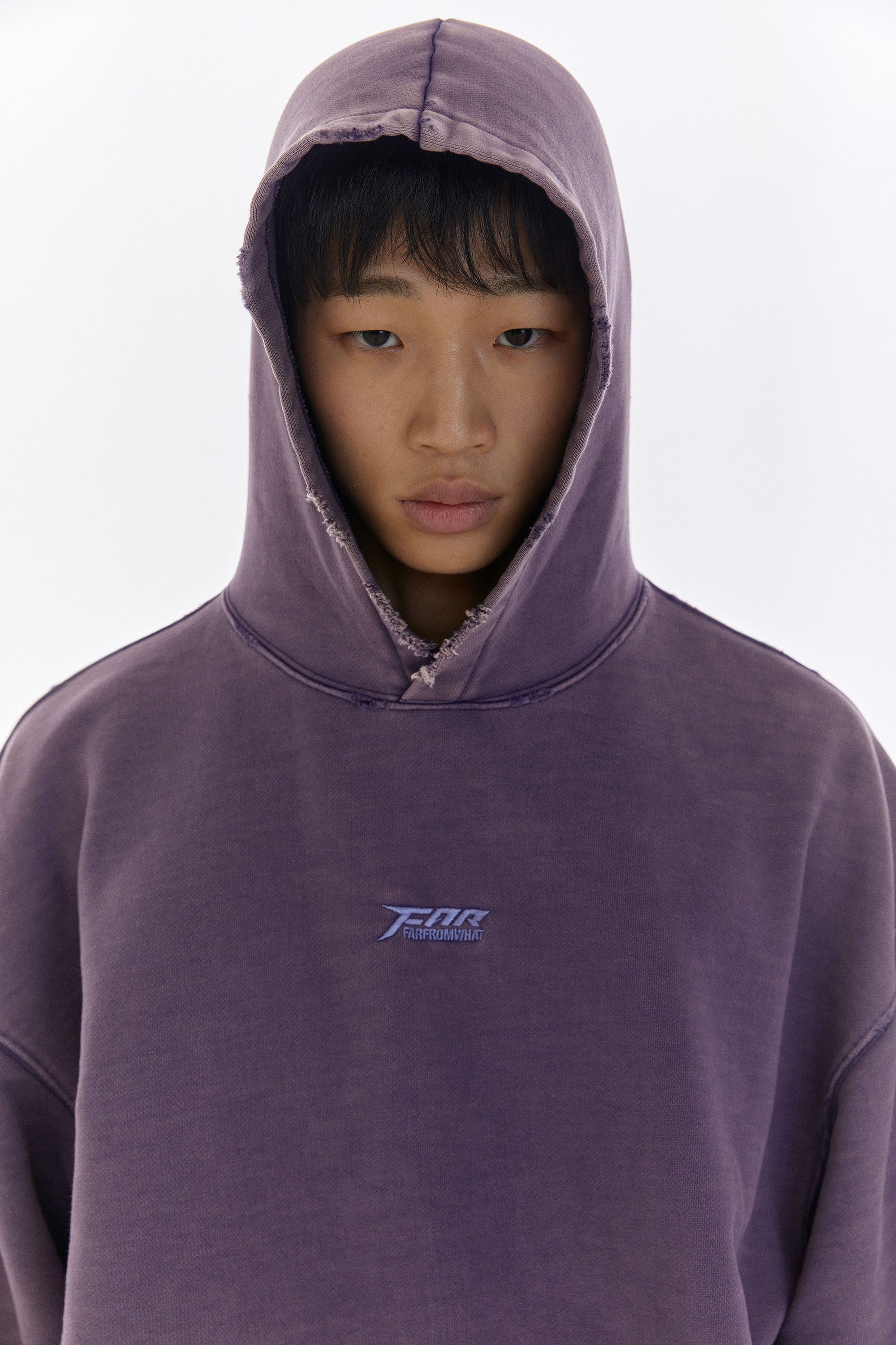 Far archive VINTAGE WASHEDHOODIE破坏水洗做旧棱骨连帽vibe卫衣 - 图1
