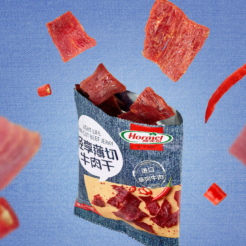 荷美尔轻享薄切撩心小辣风干牛肉片 凯怡食品牛肉类