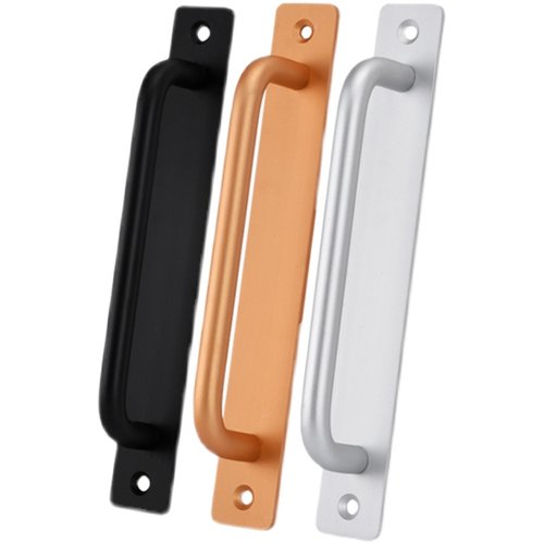 铝合金门把手手柄免打孔明装木门拉手移动门室内门窗阳台门小把手 - 图3