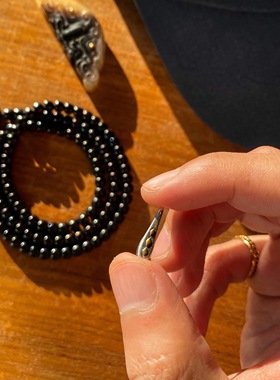 禅思 藏式念珠搭配用纯银卡子 长度17mm左右 最宽处5.8mm