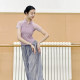 Short-sleeved classical dance stand-up collar gauze body rhyme dance clothing Chinese folk dance practice clothing Chinese ancient style cheongsam top