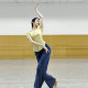 Colorful dance short-sleeved practice pants slim fit