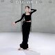 French Spring and Summer Dance Top Practice Clothes Back Shoulder Exposed Waist Modern Dance Slim Long Sleeve Female Chinese Dance Body Art Test