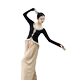 Classical dance gauze Chinese dance costume body rhyme body suit dance top women's new winter dance practice clothes