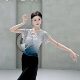 Beiwu's same style professional training clothes gauze dance clothes rhinestone gradient body rhyme short-sleeved freehand class clothes basic training classical