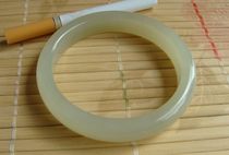 (jade material wines) (100 hitch) (workmanship meticulous) Qinghai jade (Qingbai jade metawhite) - bracelet -5 #