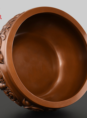 紫铜聚宝盆摆件纯铜招八方来财沈万三聚宝盆客厅玄关高档开业礼品