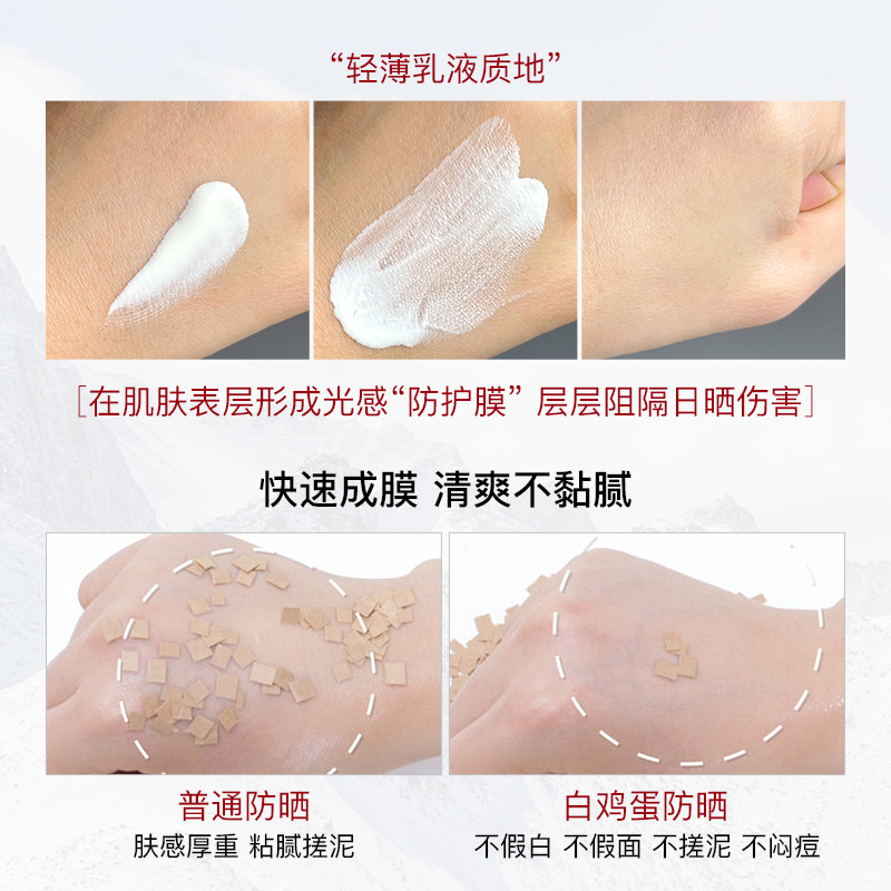 新品lapulovce拉普瑞斯羽柔清爽防晒霜SPF50+PA+++防水防汗 - 图2