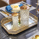 Nordic style mirror glass plate for home living room light luxury