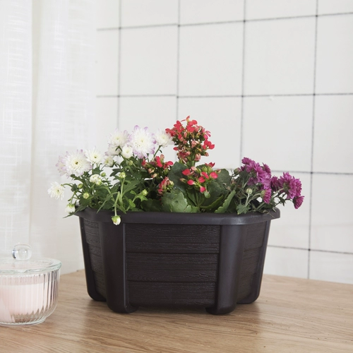 Доктор цветочный балконный стена -Хунг цветочный горшок Полу циркулярного пластикового загрязняющего горшка из горшка с зеленым бедным бассейном, посылающий крюк