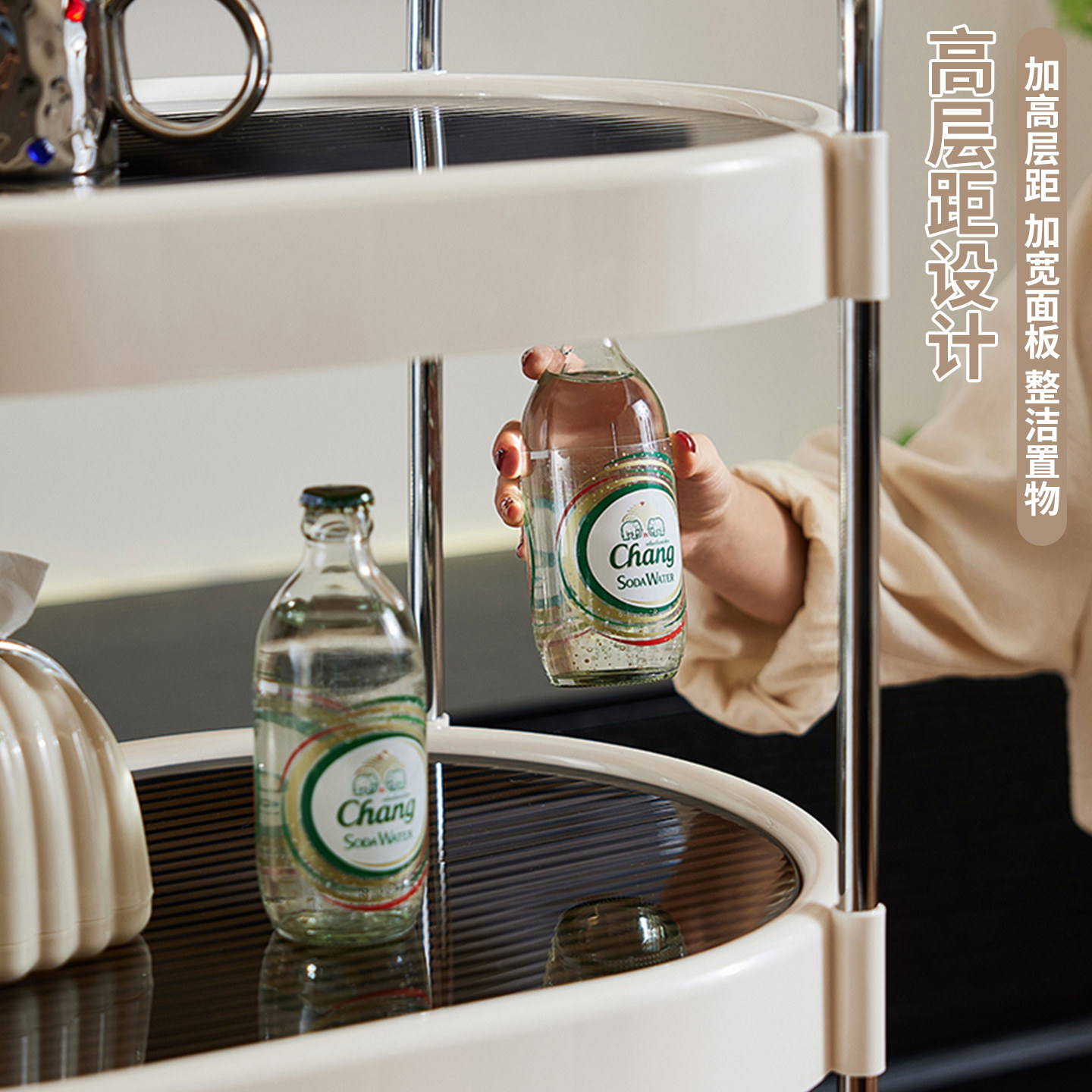 小推车置物架可移动落地带轮边几柜客厅茶几桌多层收纳零食置物架,淘宝优惠券,粉丝福利购,淘宝优惠卷