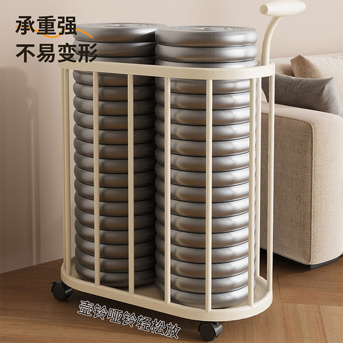 瑜伽垫收纳筐家用运动工具篮球类体育用品收纳神器健身器材置物架 - 图2