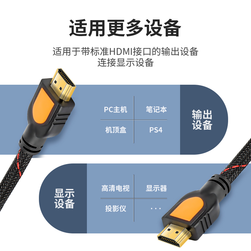 HDMI线高清线1.4版hdim电脑电视数据连接线1.8米3米5米10米15米-图3