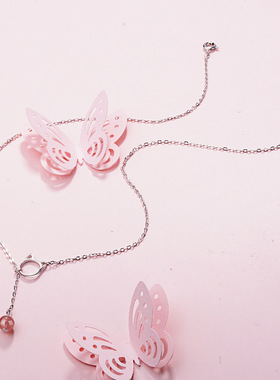 韩版创意可爱猫咪拉长石天然草莓晶锁骨链少女学生简约甜美项链