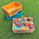 Rectangular wooden micro landscape flower pot
