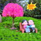 Simulated green forest forest small tree large cherry blossom tree ornaments