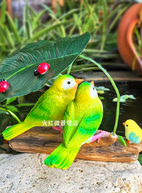 创意仿真小鸟喜鹊摆件