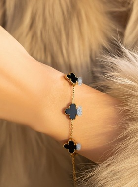 跨境四叶草手链轻奢高级感爆款女批发首饰配饰新手饰女欧美手饰品