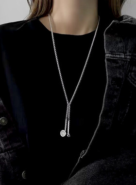 肖战同款耳机造型项链ins小众蹦迪土酷潮卫衣毛衣链可调节锁骨链