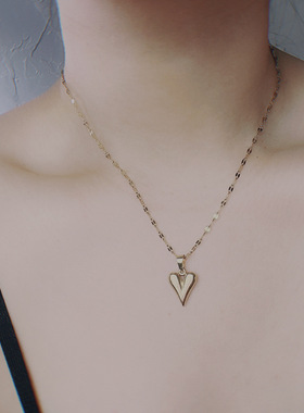爱心项链锁骨链女轻奢嘻哈ins小众设计个性高级感日韩网红锁骨链
