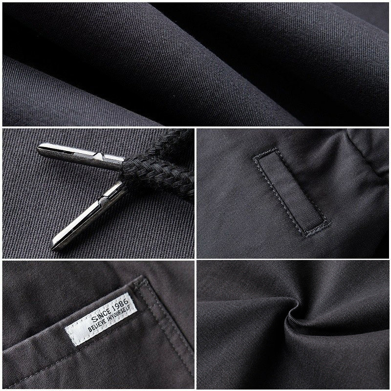 显高休闲裤男士夏季直筒裤宽松韩版潮流百搭春秋黑色裤子男九分裤,淘宝优惠券,粉丝福利购,淘宝优惠卷